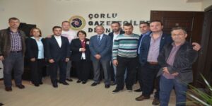 CHP Ergene İlçe Örgütü`nden Çorlu Gazeteciler Derneği`ne Ziyaret
