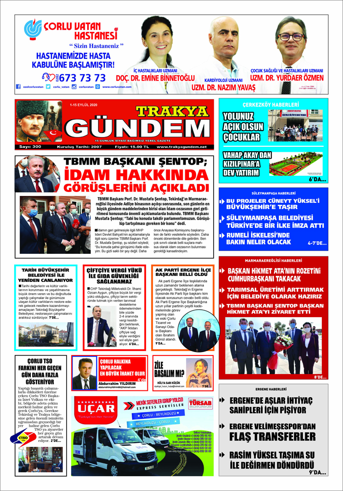 Trakya Gündem Gazetesi 300.Sayı