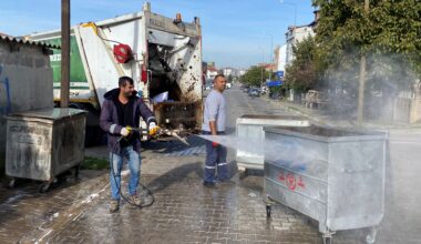 BÜYÜKYONCALI’DA ÇÖP KONTEYNERLERİ DEZENFEKTE EDİLDİ