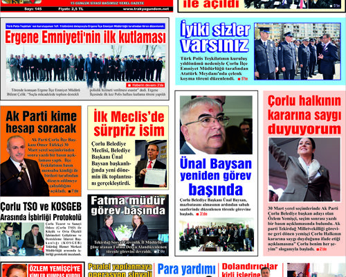 TRAKYA GÜNDEM GAZETESİ 145. SAYI