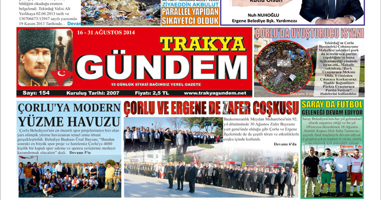 TRAKYA GÜNDEM GAZETESİ 154.SAYI