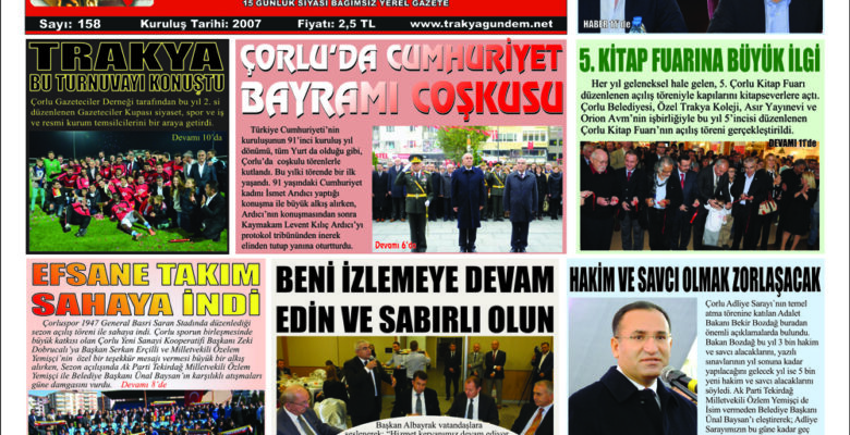 TRAKYA GÜNDEM GAZETESİ 158.SAYI