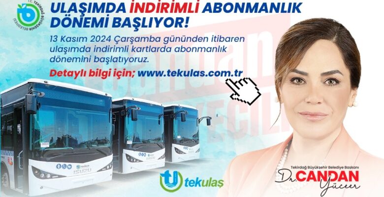 ULAŞIMDA İNDİRİMLİ ABONMALIK DÖNEMİ BAŞLIYOR