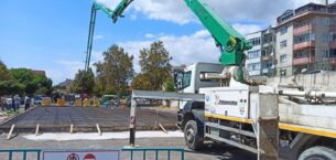 YAŞAM KOMPLEKSİNDE İLK BETON ATILDI