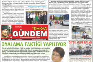 Trakya Gündem Gazetesi 92.Sayı