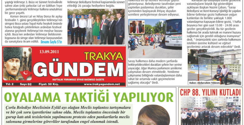 Trakya Gündem Gazetesi 92.Sayı