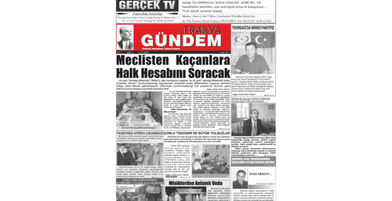 Trakya Gündem Gazetesi 1.Sayı