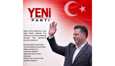 YENİ PARTİ ÇORLU İLÇE BAŞKANI BELLİ OLDU