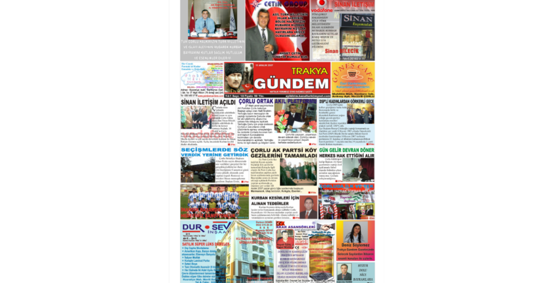 Trakya Gündem Gazetesi 18.Sayı