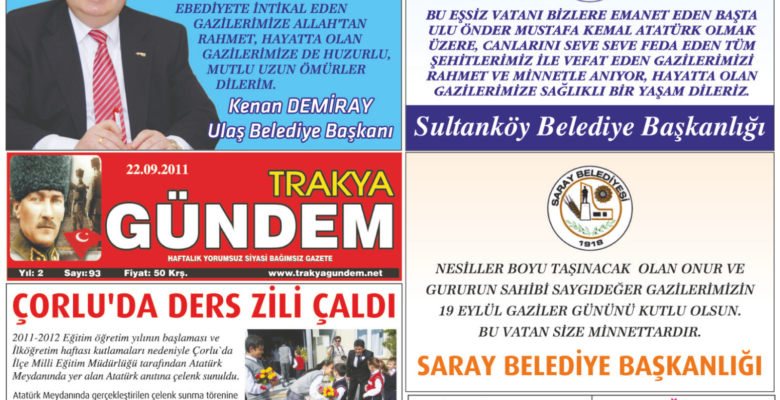 Trakya Gündem Gazetesi 93.Sayı