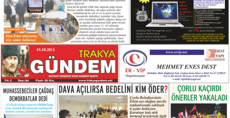 Trakya Gündem Gazetesi 94.Sayı