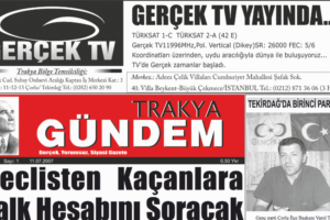 Trakya Gündem Gazetesi 1.Sayı