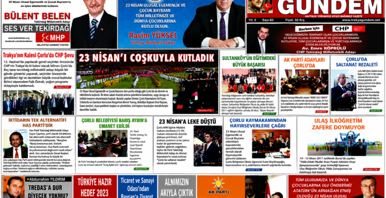 Trakya Gündem Gazetesi 82.Sayı