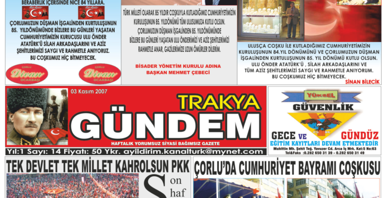 Trakya Gündem Gazetesi 14.Sayı